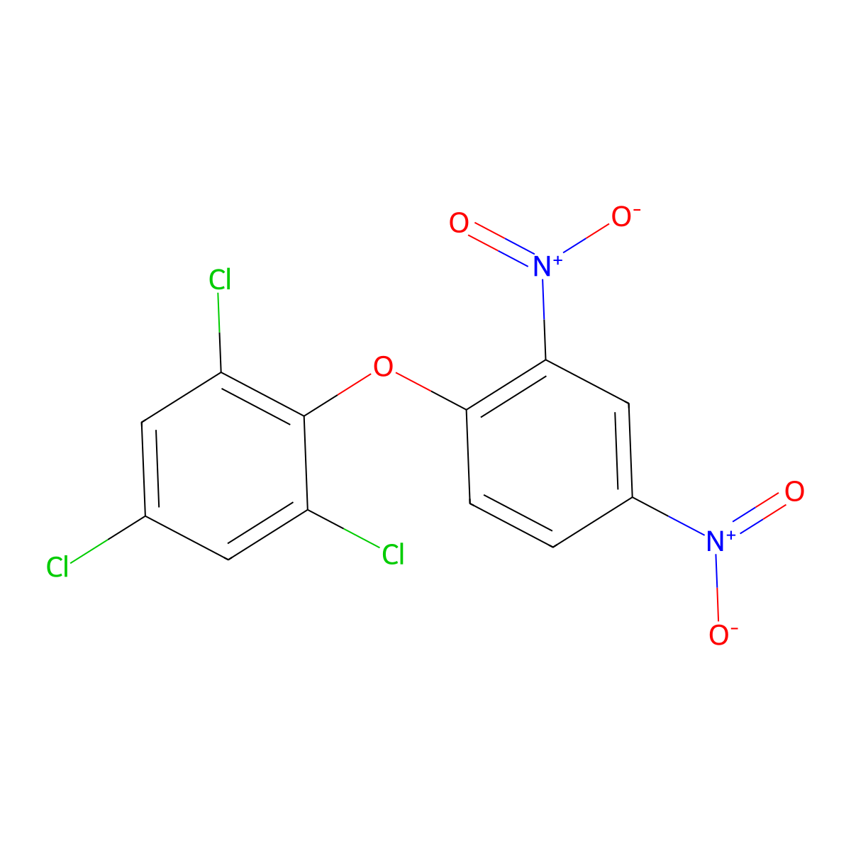 1,3,5-Trichloro-2-(2,4-dinitrophenoxy)benzene molecular structure, CAS 61368-94-3