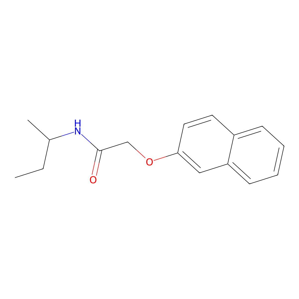 N-Butan-2-YL-2-naphthalen-2-yloxy-acetamide molecular structure, CAS 6137-46-8