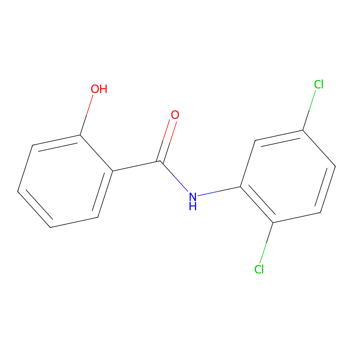 N-(2,5-dichlorophenyl)-2-hydroxybenzamide molecular structure, CAS 6137-53-7