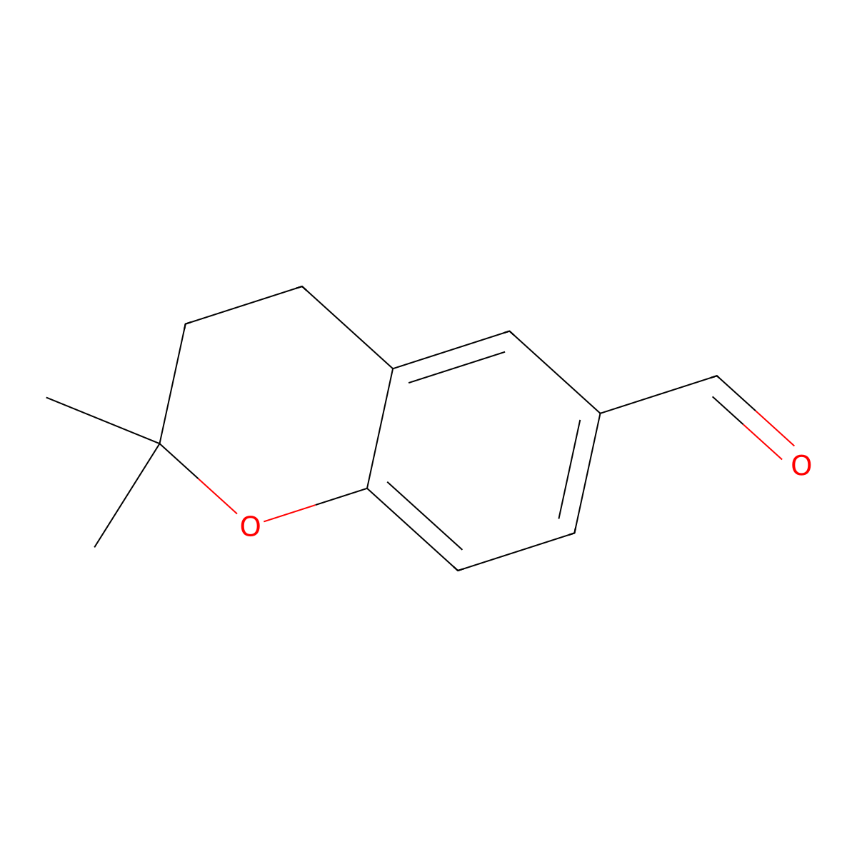 2,2-dimethyl-3,4-dihydro-2H-1-benzopyran-6-carbaldehyde molecular structure, CAS 61370-75-0