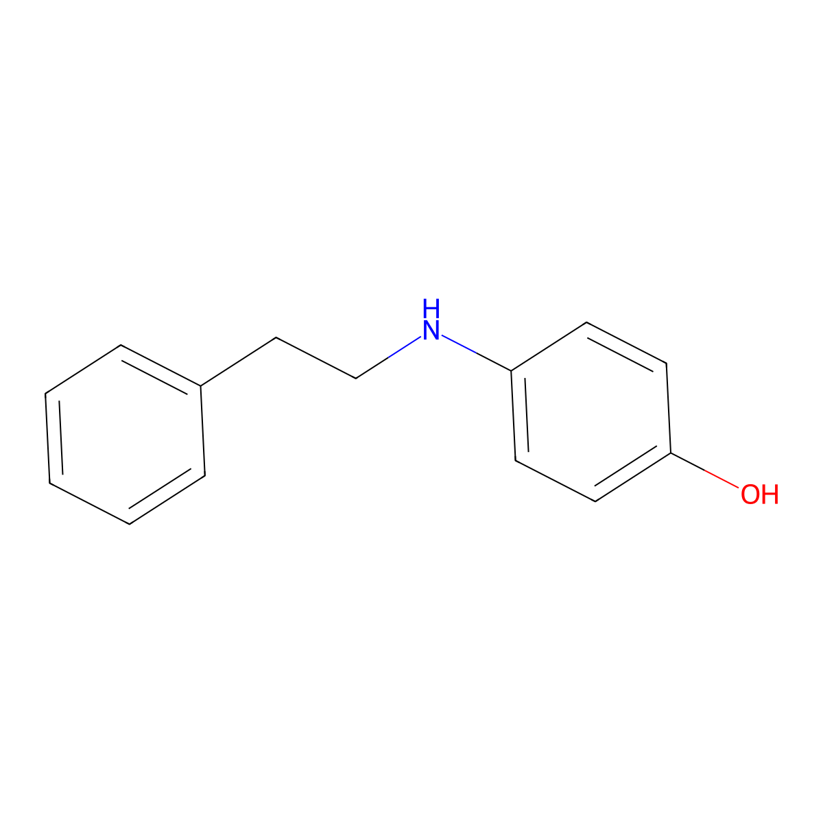 4-[(2-Phenylethyl)amino]phenol molecular structure, CAS 61370-93-2