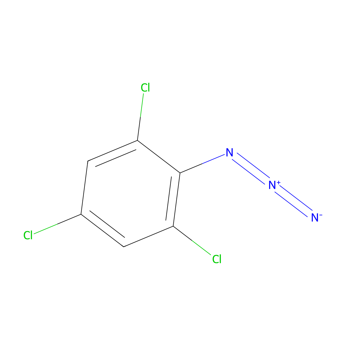 2-Azido-1,3,5-trichlorobenzene molecular structure, CAS 61371-35-5