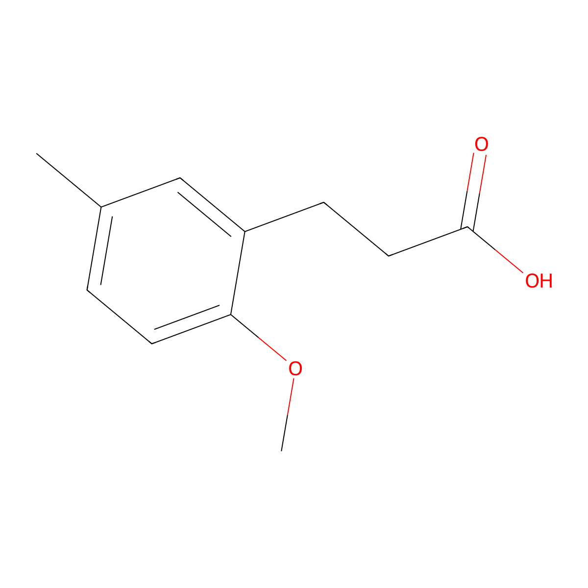 3-(2-Methoxy-5-methylphenyl)propanoic acid molecular structure, CAS 61371-44-6