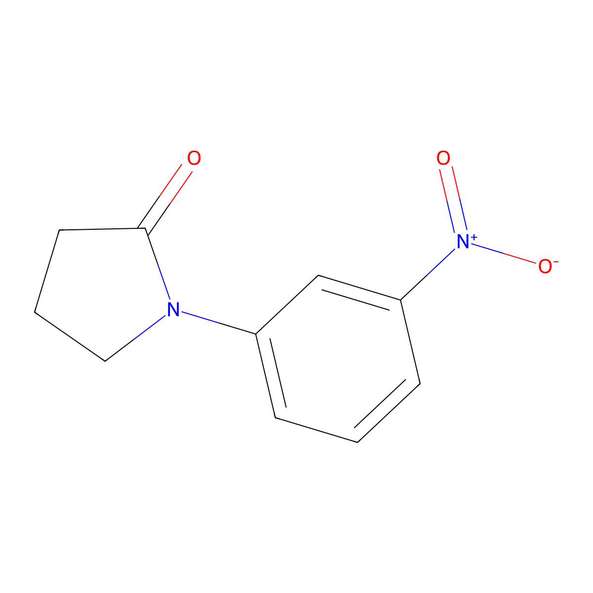 1-(3-Nitrophenyl)pyrrolidin-2-one molecular structure, CAS 61372-79-0