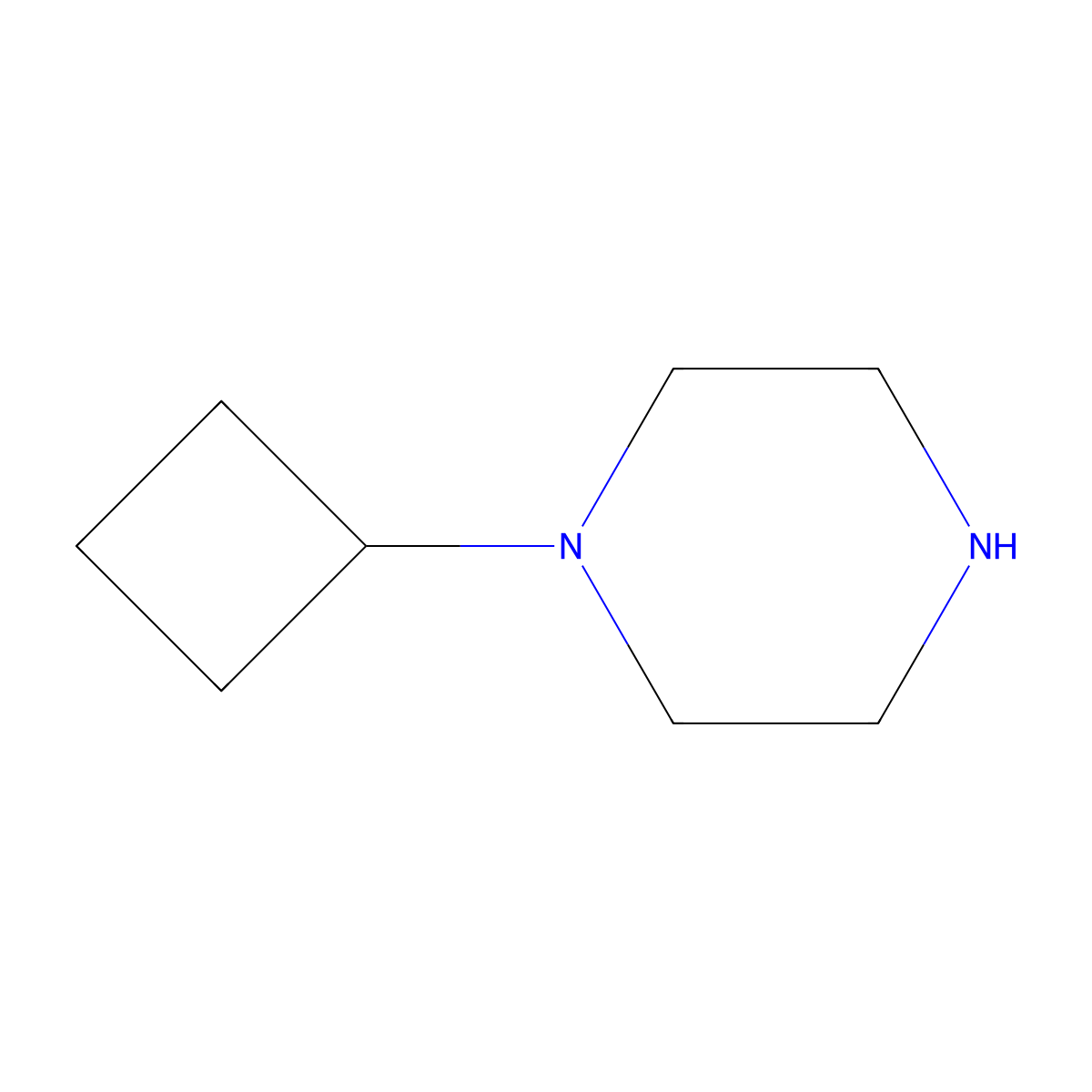 1-Cyclobutylpiperazine molecular structure, CAS 61379-68-8