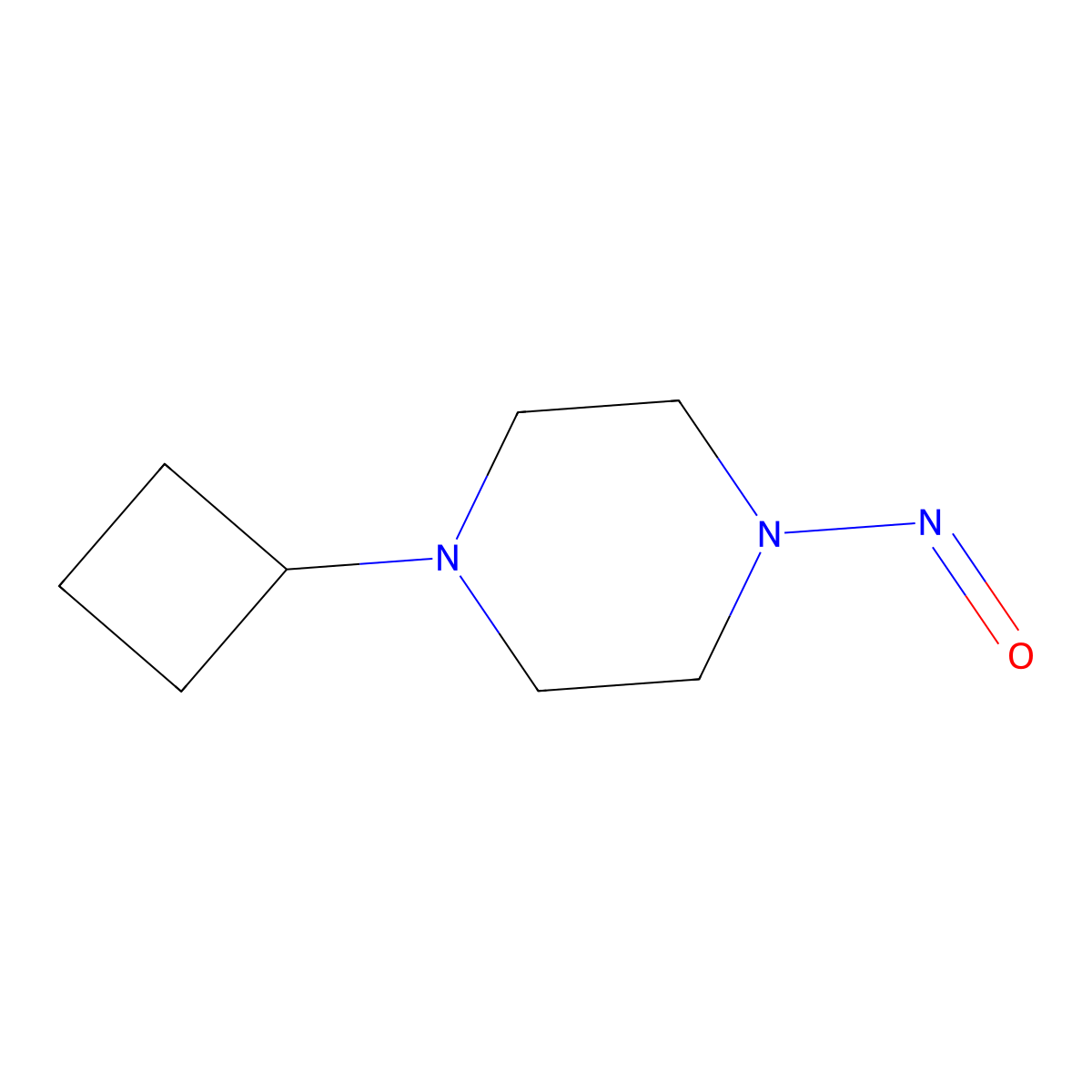 1-Cyclobutyl-4-nitrosopiperazine molecular structure, CAS 61379-69-9