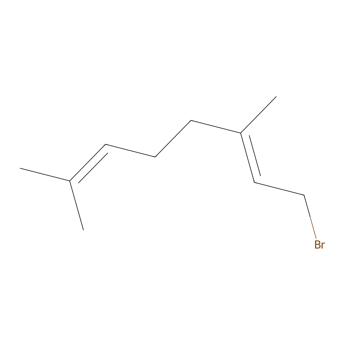 2,6-Octadiene, 1-bromo-3,7-dimethyl-, (2E)- molecular structure, CAS 6138-90-5