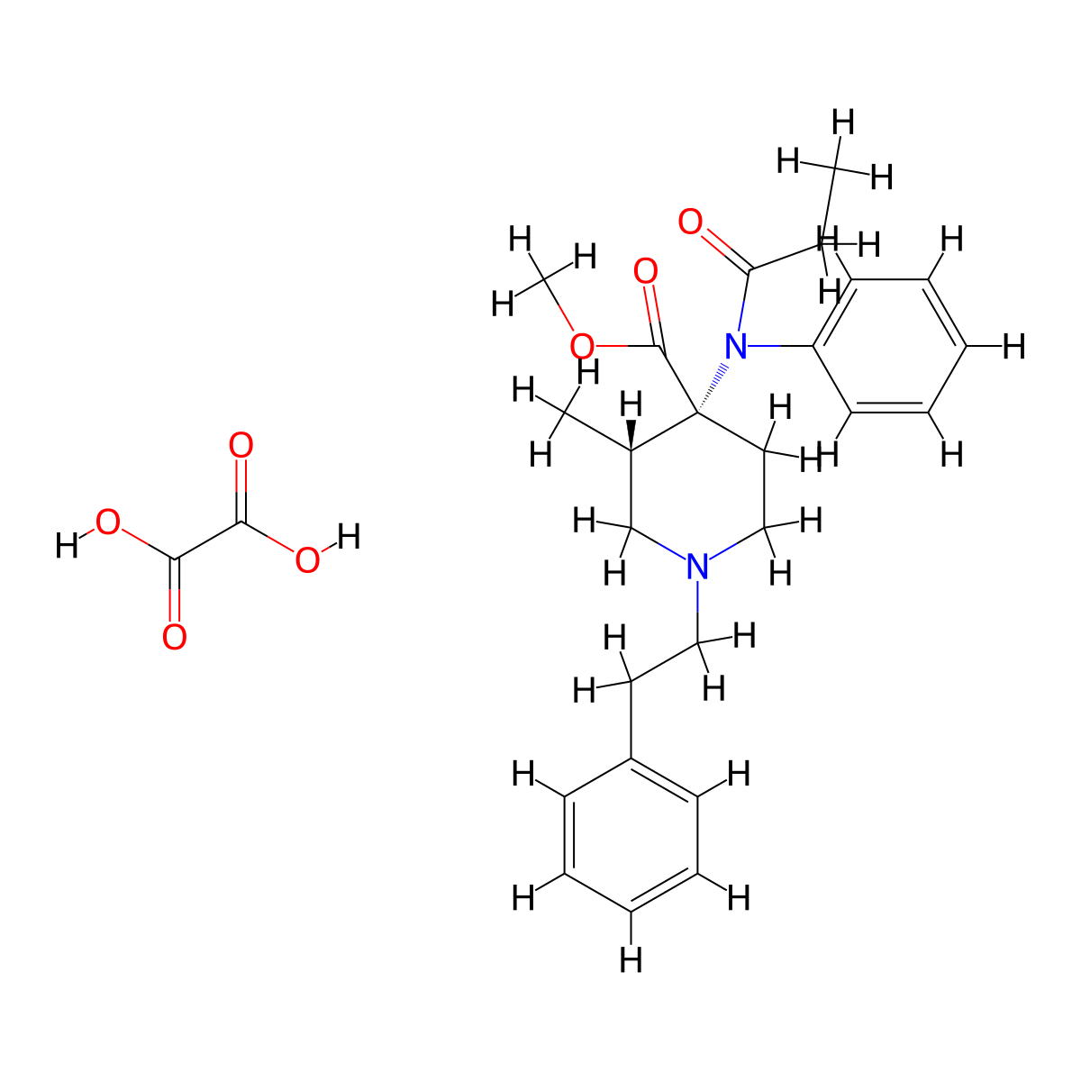 Lofentanil Oxalate molecular structure, CAS 61380-41-4
