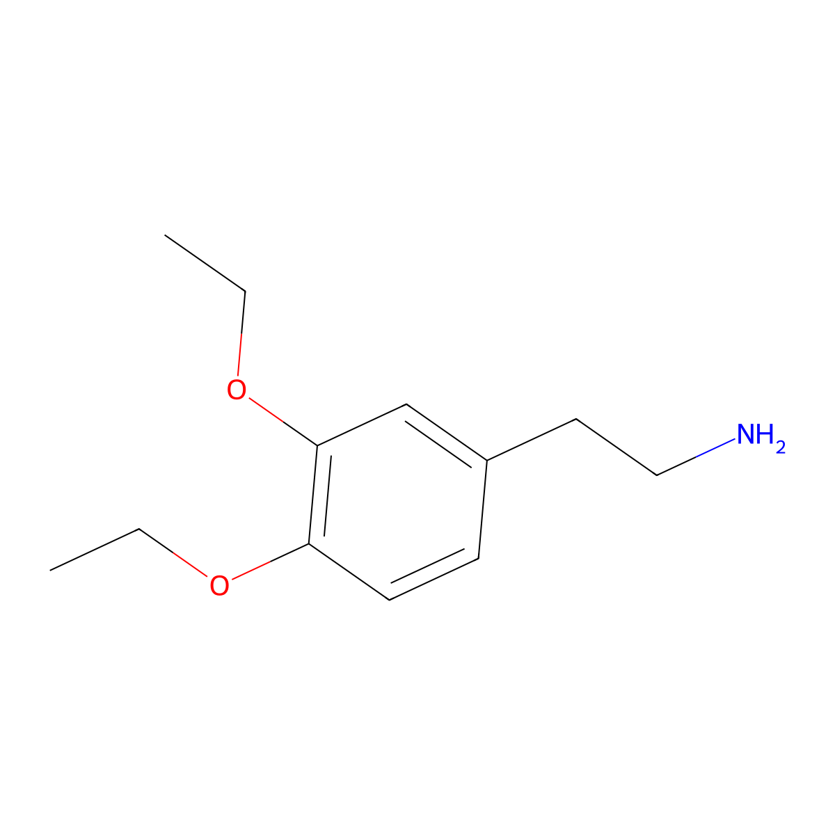 3,4-Diethoxyphenethylamine molecular structure, CAS 61381-04-2