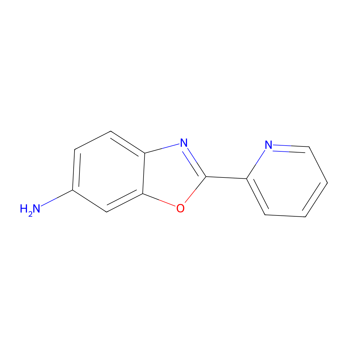 2-(Pyridin-2-yl)-1,3-benzoxazol-6-amine molecular structure, CAS 61382-10-3