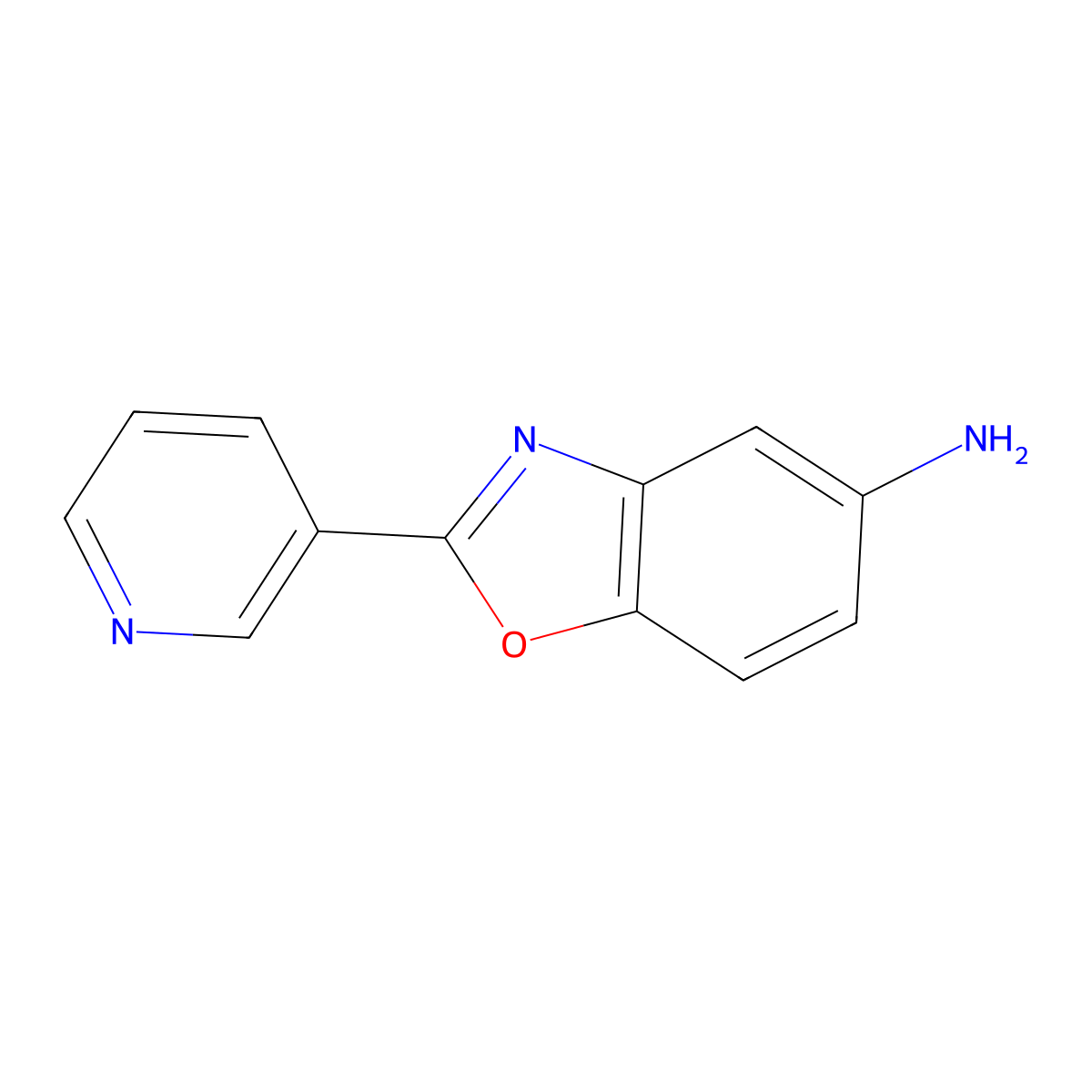 2-Pyridin-3-yl-benzooxazol-5-ylamine molecular structure, CAS 61382-21-6