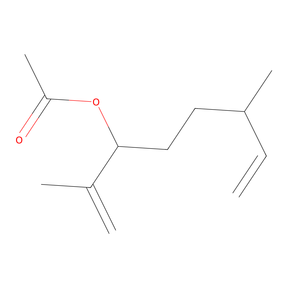 1-Isopropenyl-4-methylhex-5-enyl acetate molecular structure, CAS 61382-99-8