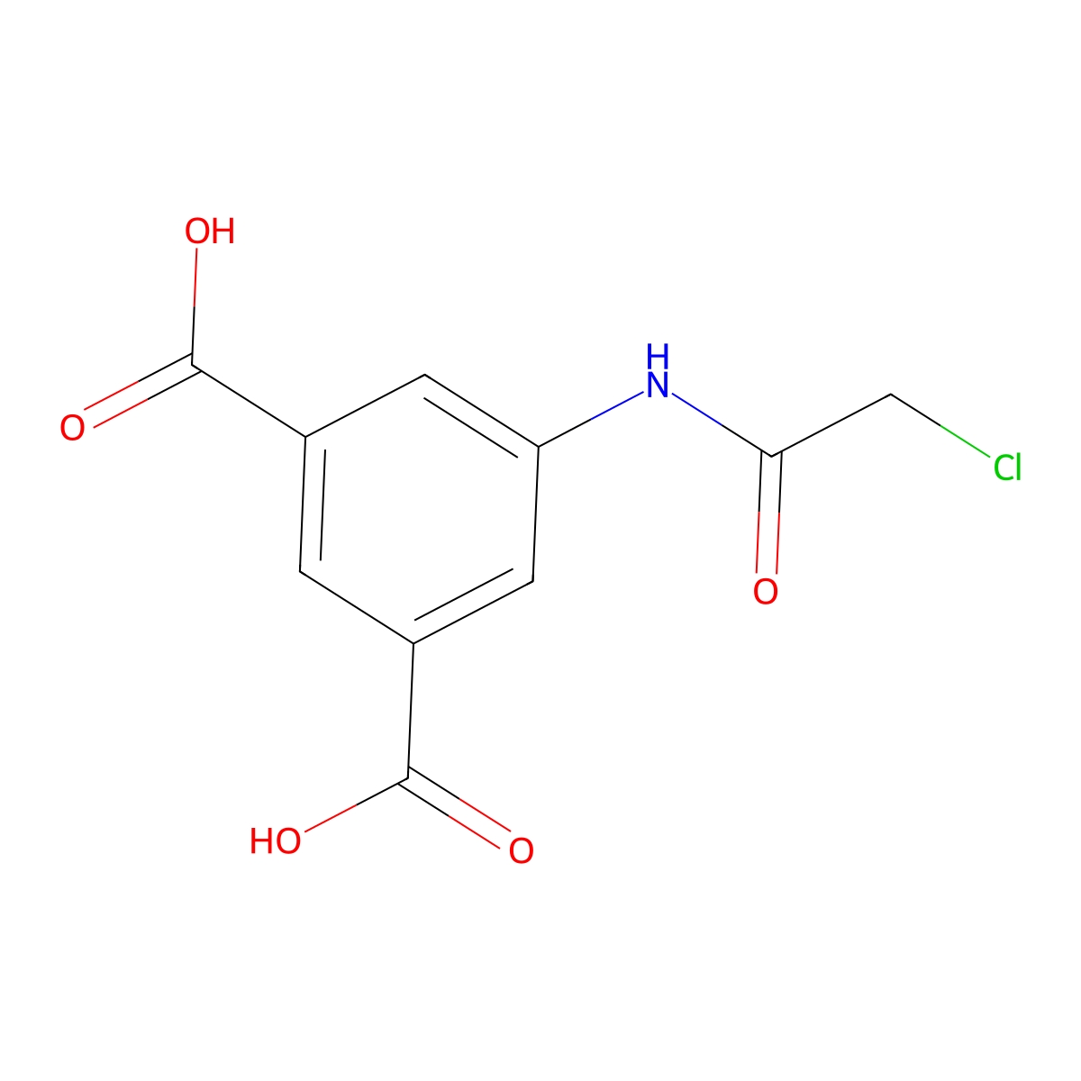 5-(2-Chloroacetamido)benzene-1,3-dicarboxylic acid molecular structure, CAS 61389-11-5