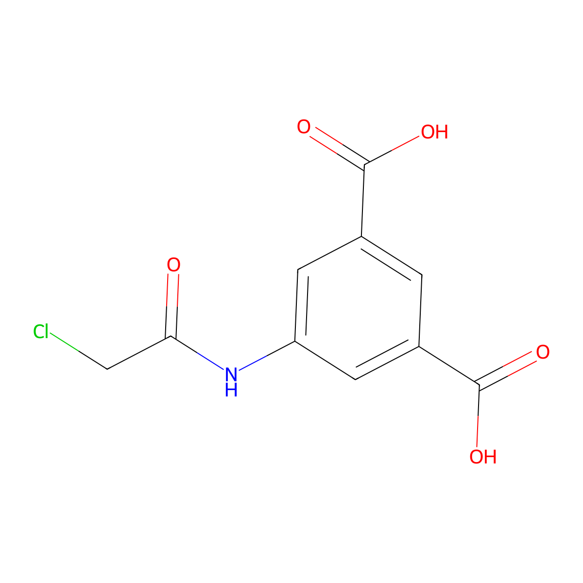 5-(2-Chloroacetamido)benzene-1,3-dicarboxylic acid molecular structure, CAS 61389-11-5