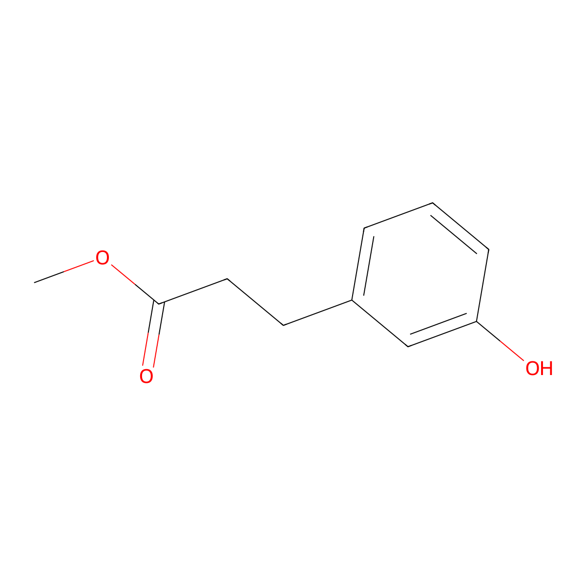 Methyl 3-(3-hydroxyphenyl)propionate molecular structure, CAS 61389-68-2