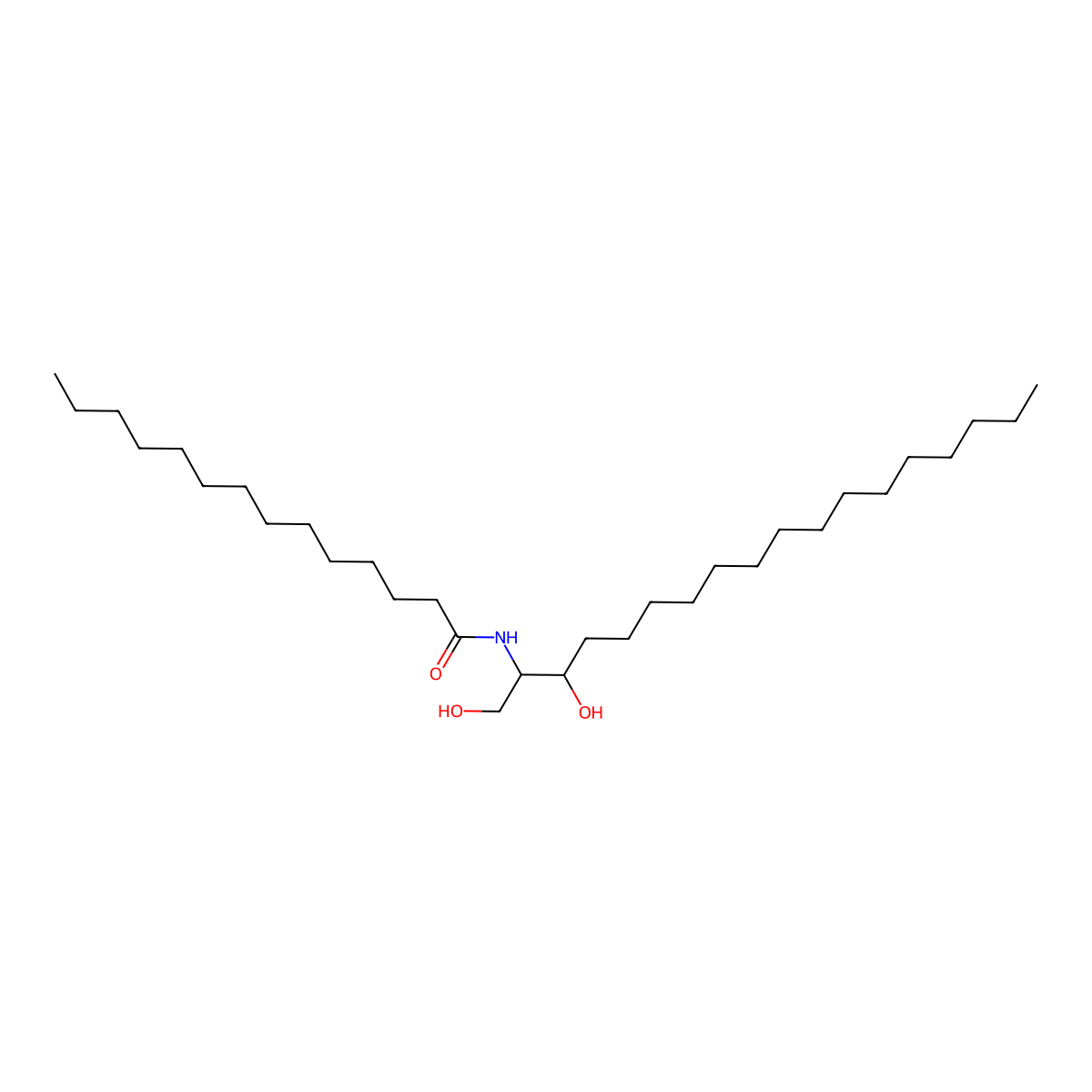 N-(tetradecanoyl)-sphinganine molecular structure, CAS 61389-70-6