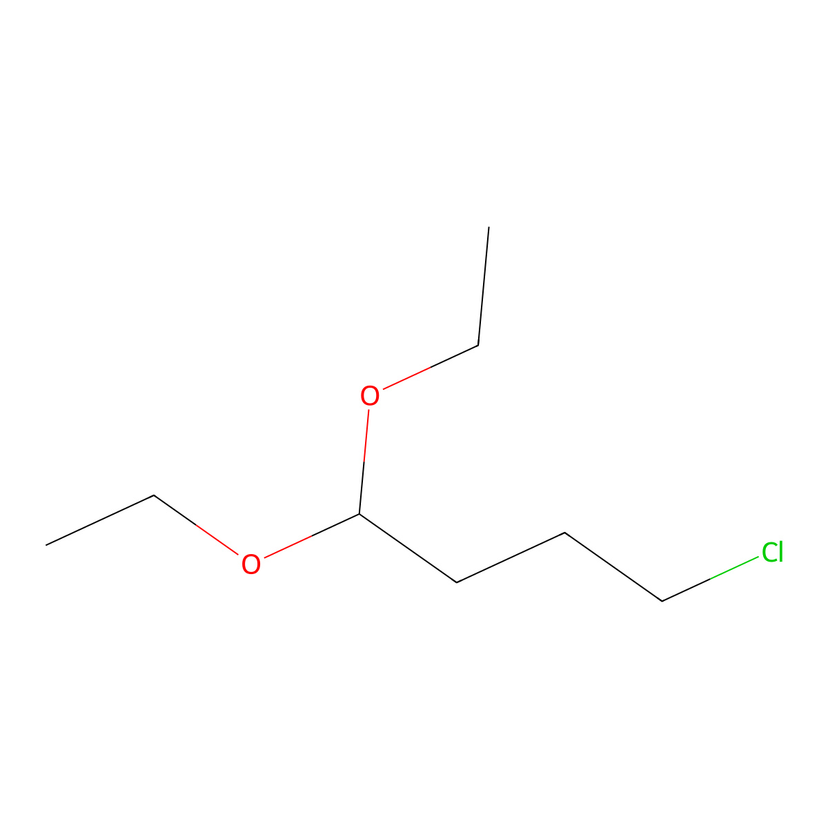 4-Chlorobutyraldehyde Diethyl Acetal molecular structure, CAS 6139-83-9