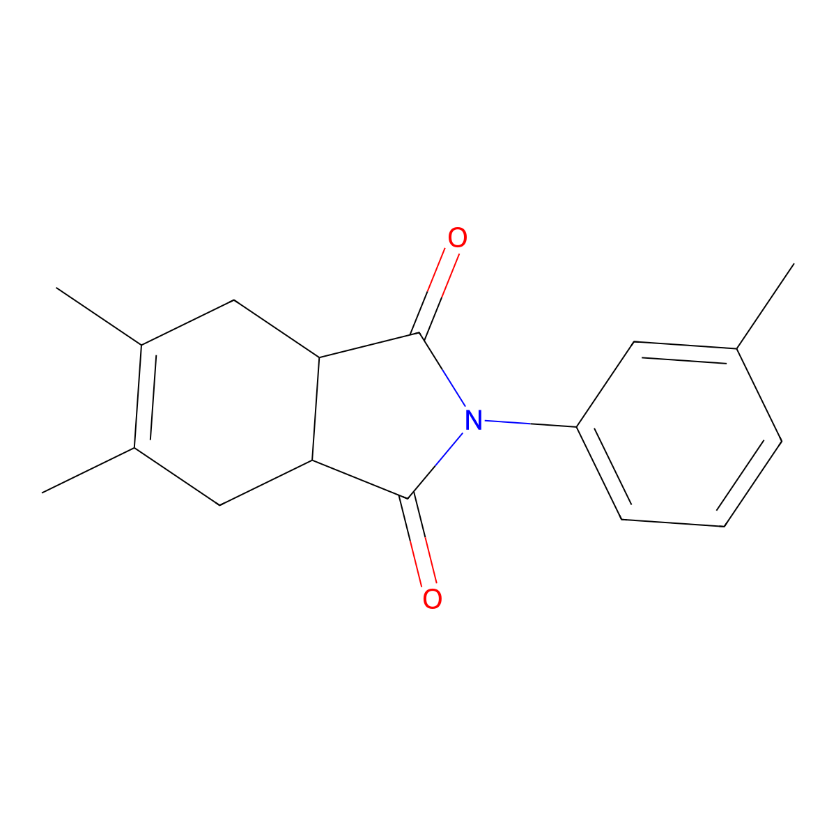 5,6-Dimethyl-2-(3-methylphenyl)-3a,4,7,7a-tetrahydroisoindole-1,3-dione molecular structure, CAS 6139-91-9