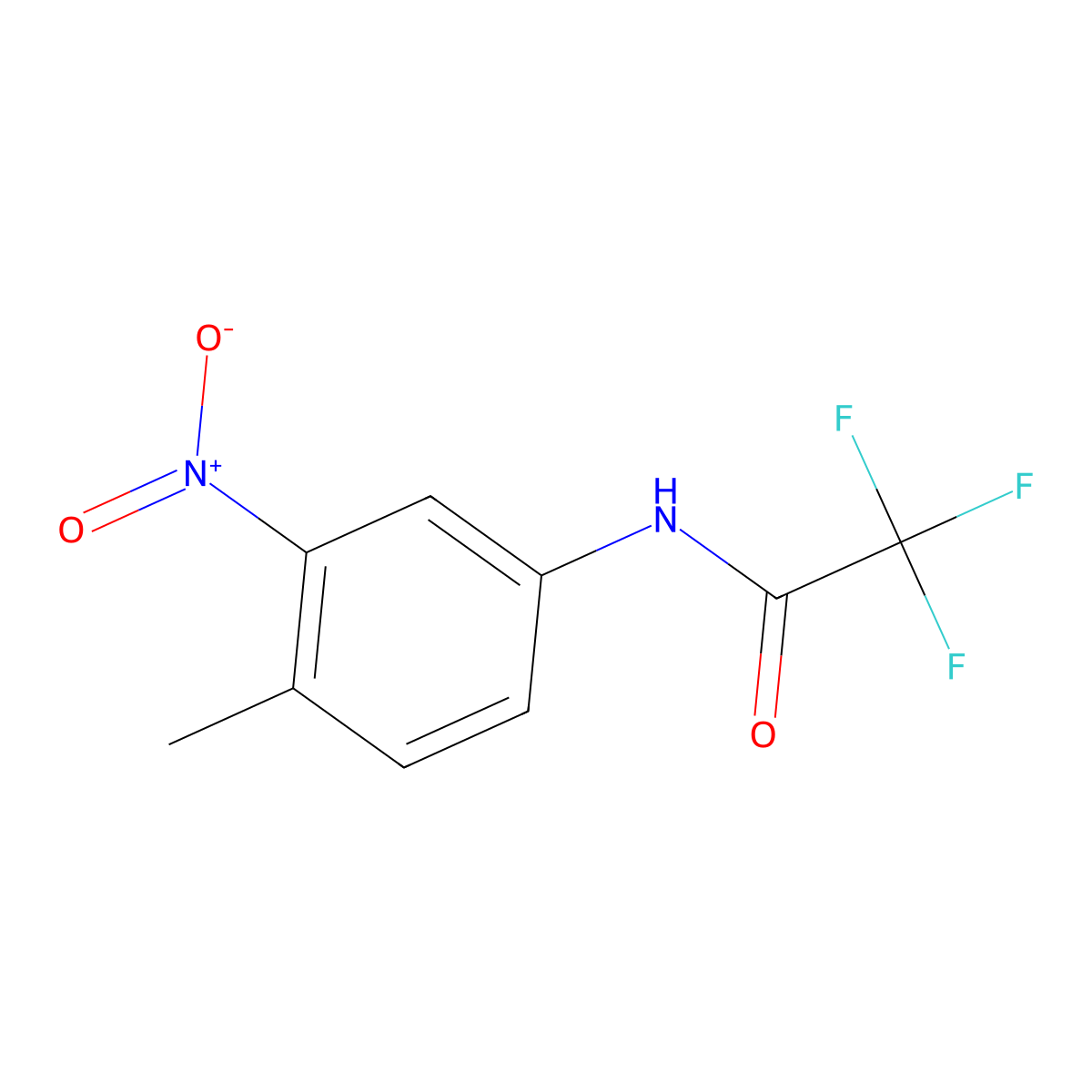 2,2,2-trifluoro-N-(4-methyl-3-nitrophenyl)acetamide molecular structure, CAS 61390-94-1