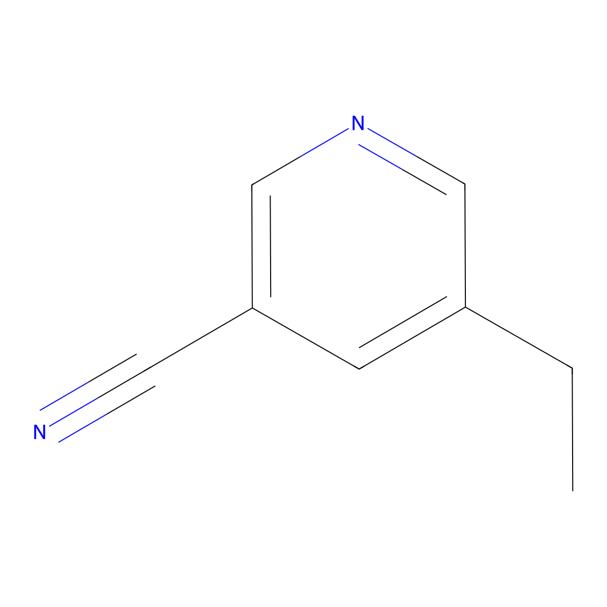 5-Ethylnicotinonitrile molecular structure, CAS 61391-07-9