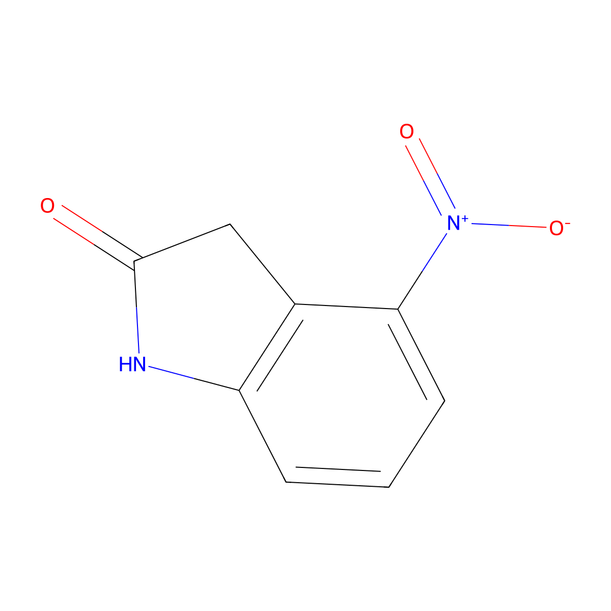 4-Nitro-1,3-dihydro-2H-indol-2-one molecular structure, CAS 61394-51-2