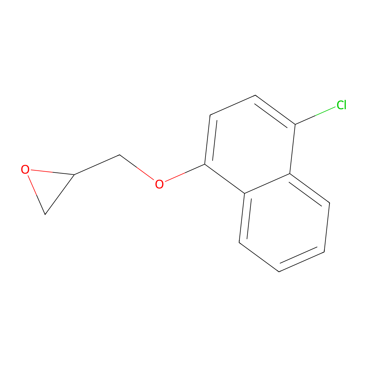 2-(((4-Chloro-1-naphthalenyl)oxy)methyl)oxirane molecular structure, CAS 61396-63-2