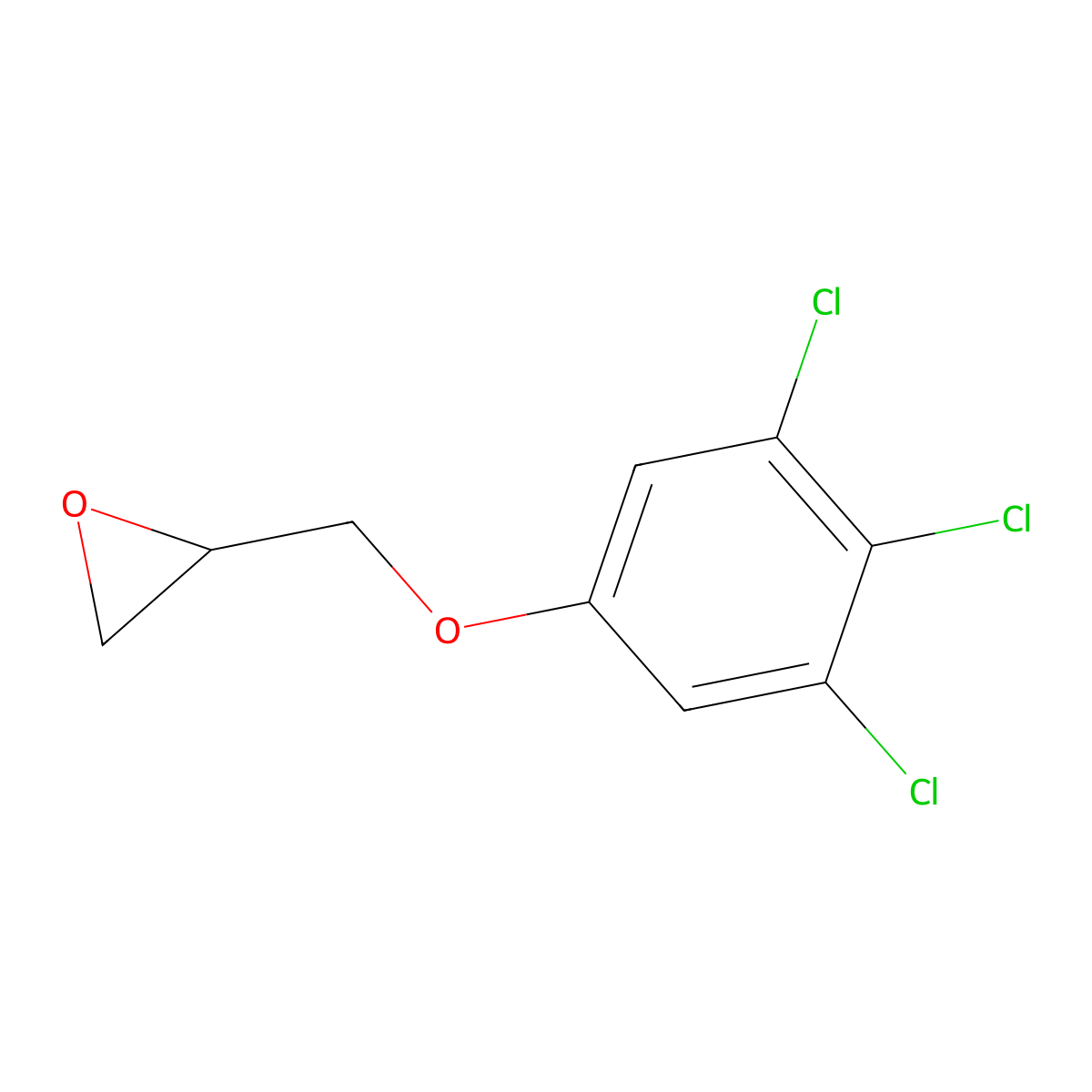 2-[(3,4,5-Trichlorophenoxy)methyl]oxirane molecular structure, CAS 61396-64-3