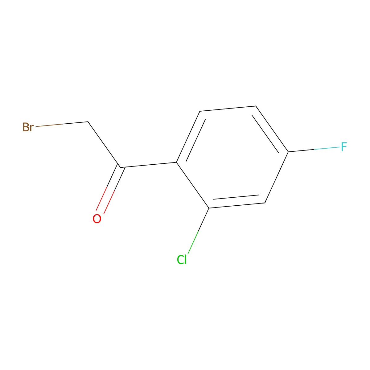 2-Chloro-4-fluorophenacyl bromide molecular structure, CAS 61397-54-4