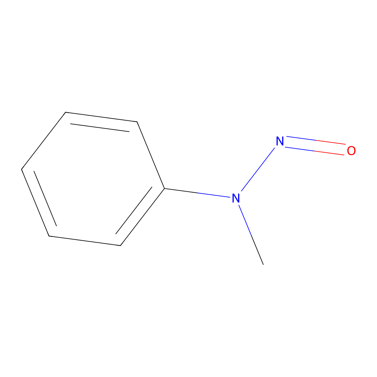 N-Methyl-N-nitrosoaniline molecular structure, CAS 614-00-6