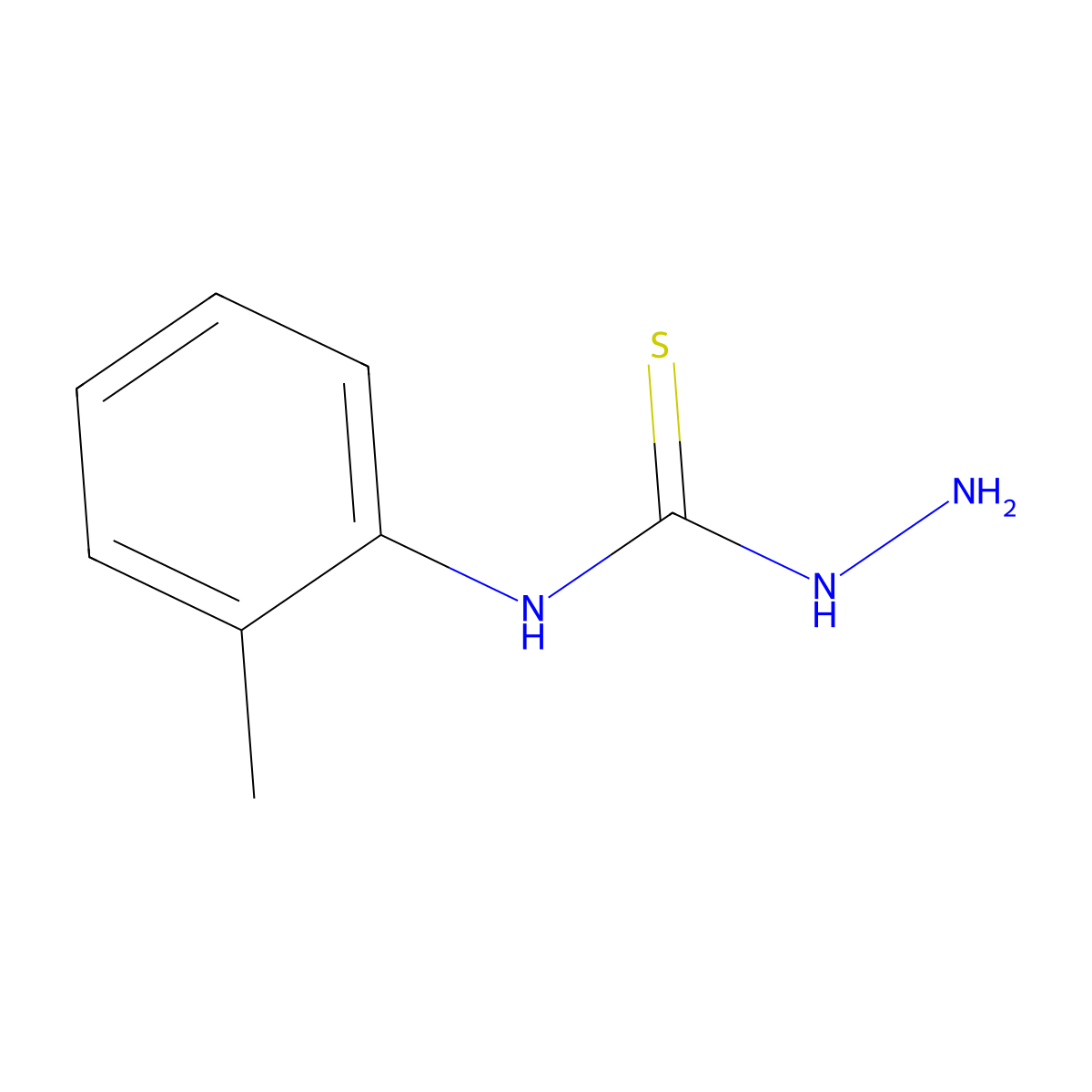 N-(o-tolyl)hydrazinecarbothioamide molecular structure, CAS 614-10-8