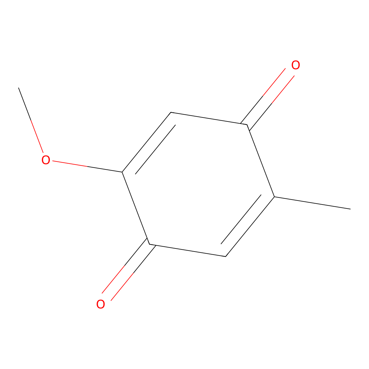 2-Methoxy-5-methyl-1,4-benzoquinone molecular structure, CAS 614-13-1