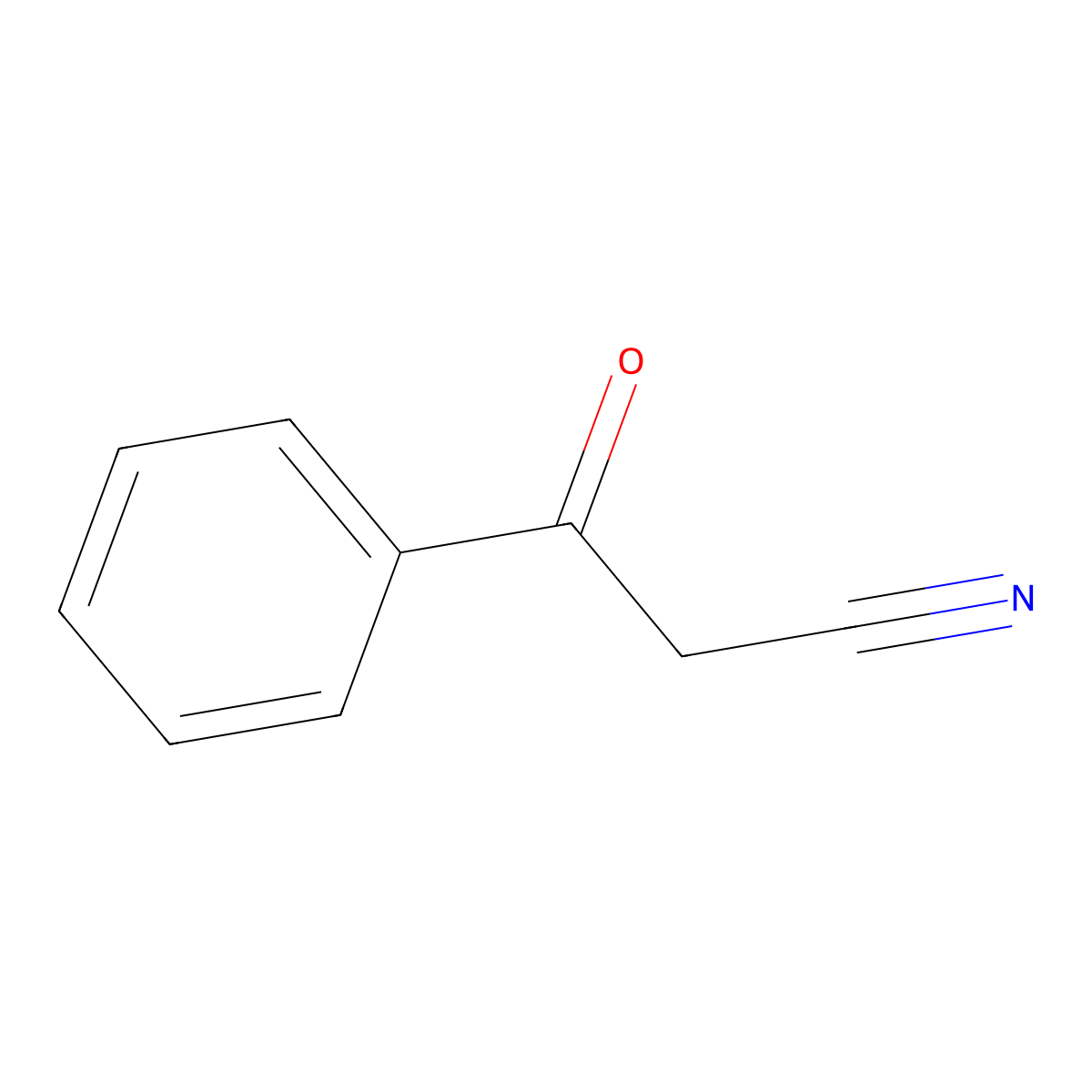 Benzoylacetonitrile molecular structure, CAS 614-16-4