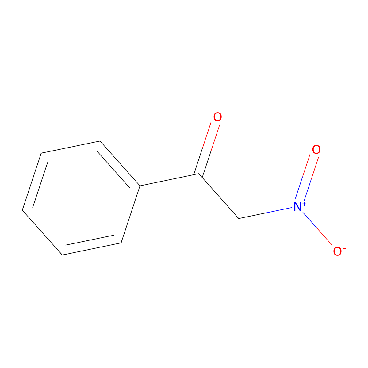 2-Nitro-1-phenylethanone molecular structure, CAS 614-21-1
