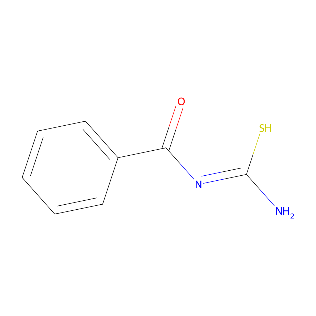 N'-benzoylcarbamimidothioic acid molecular structure, CAS 614-23-3