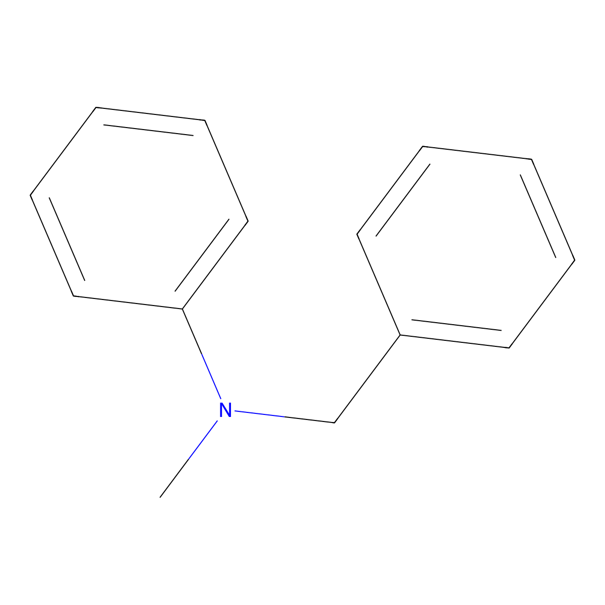 N-Methyl-N-phenylbenzylamine molecular structure, CAS 614-30-2