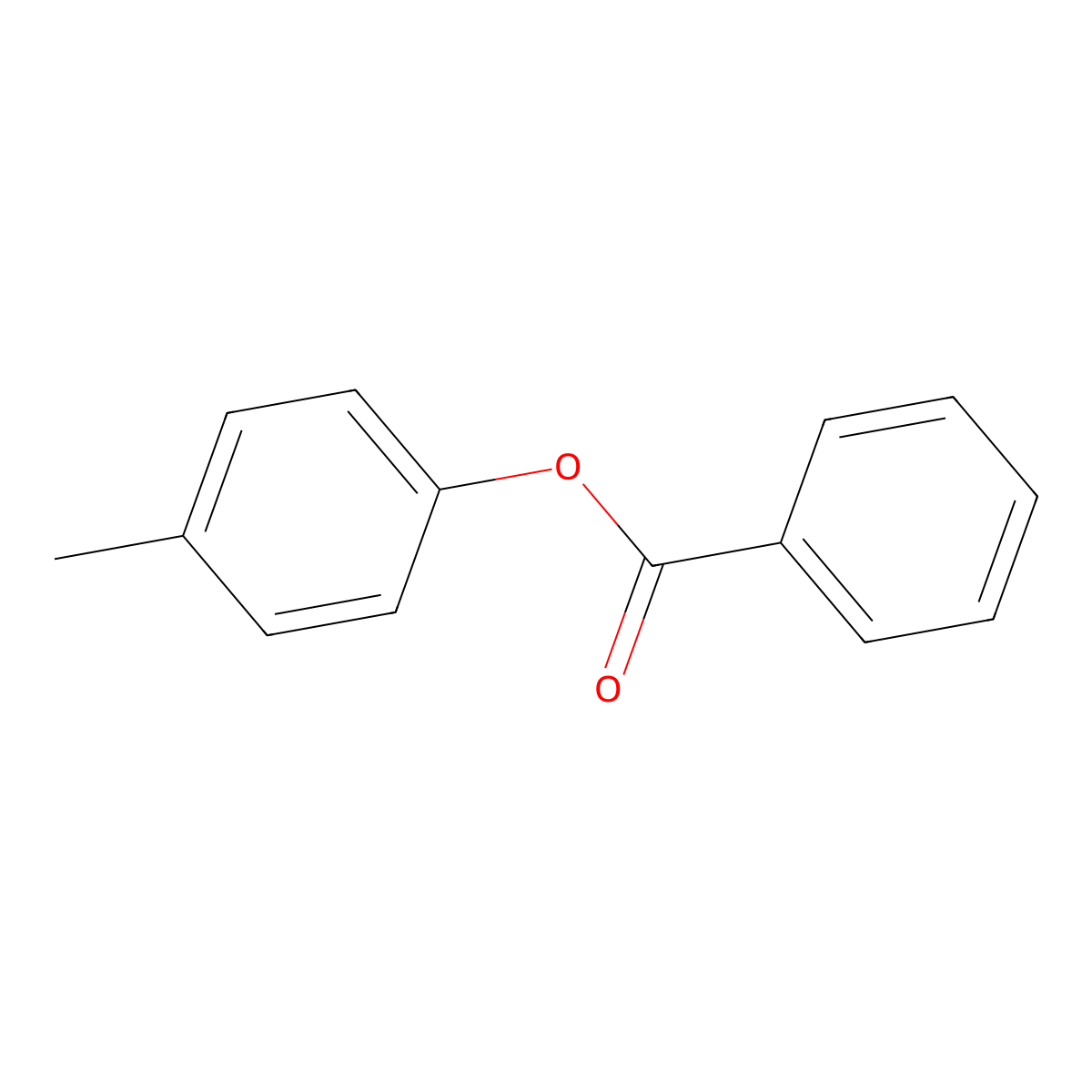 p-Cresol benzoate molecular structure, CAS 614-34-6