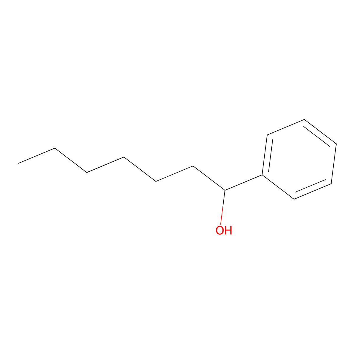 1-Phenylheptan-1-ol molecular structure, CAS 614-54-0