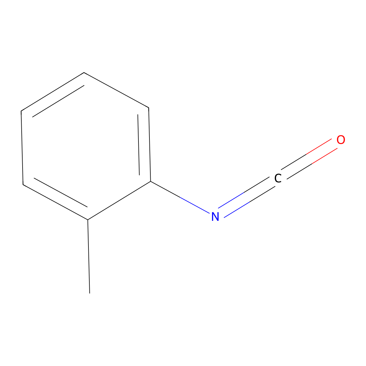 2-Tolyl isocyanate molecular structure, CAS 614-68-6