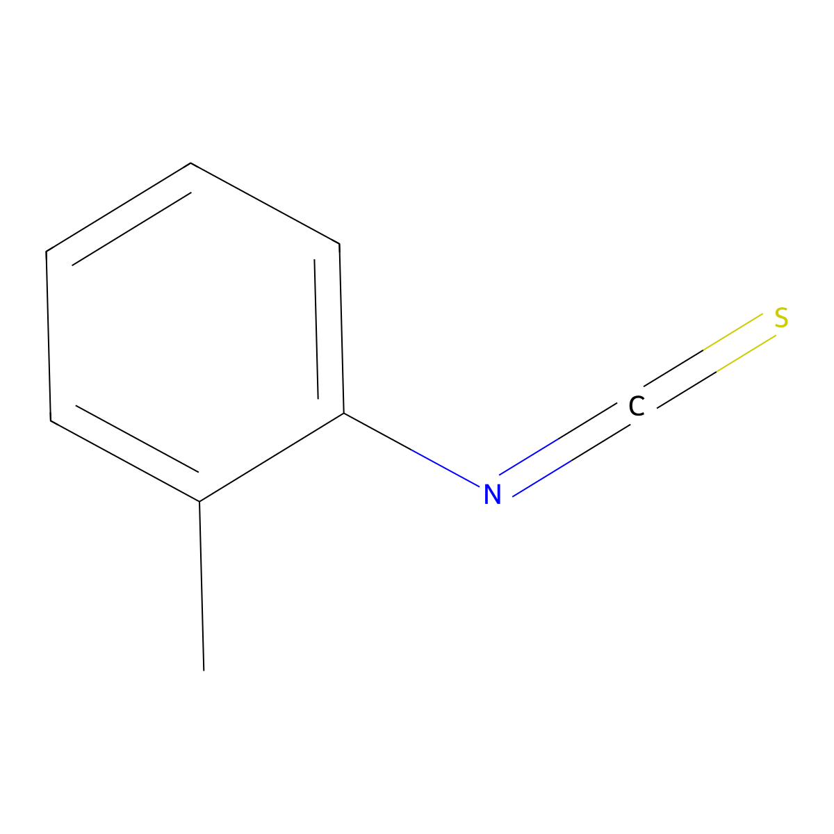 2-Methylphenyl isothiocyanate molecular structure, CAS 614-69-7