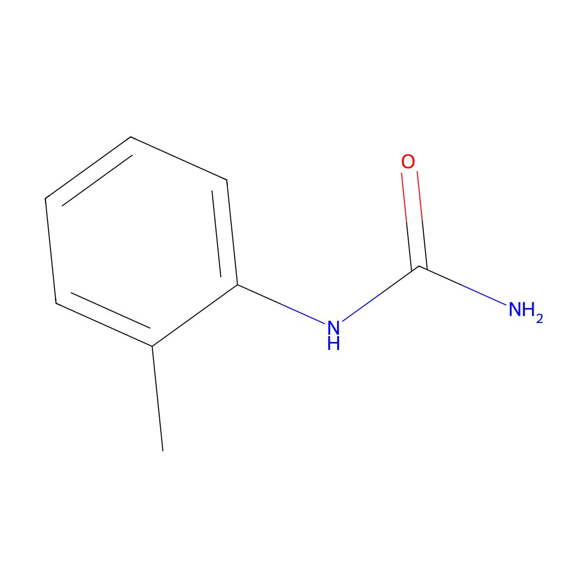o-Tolylurea molecular structure, CAS 614-77-7