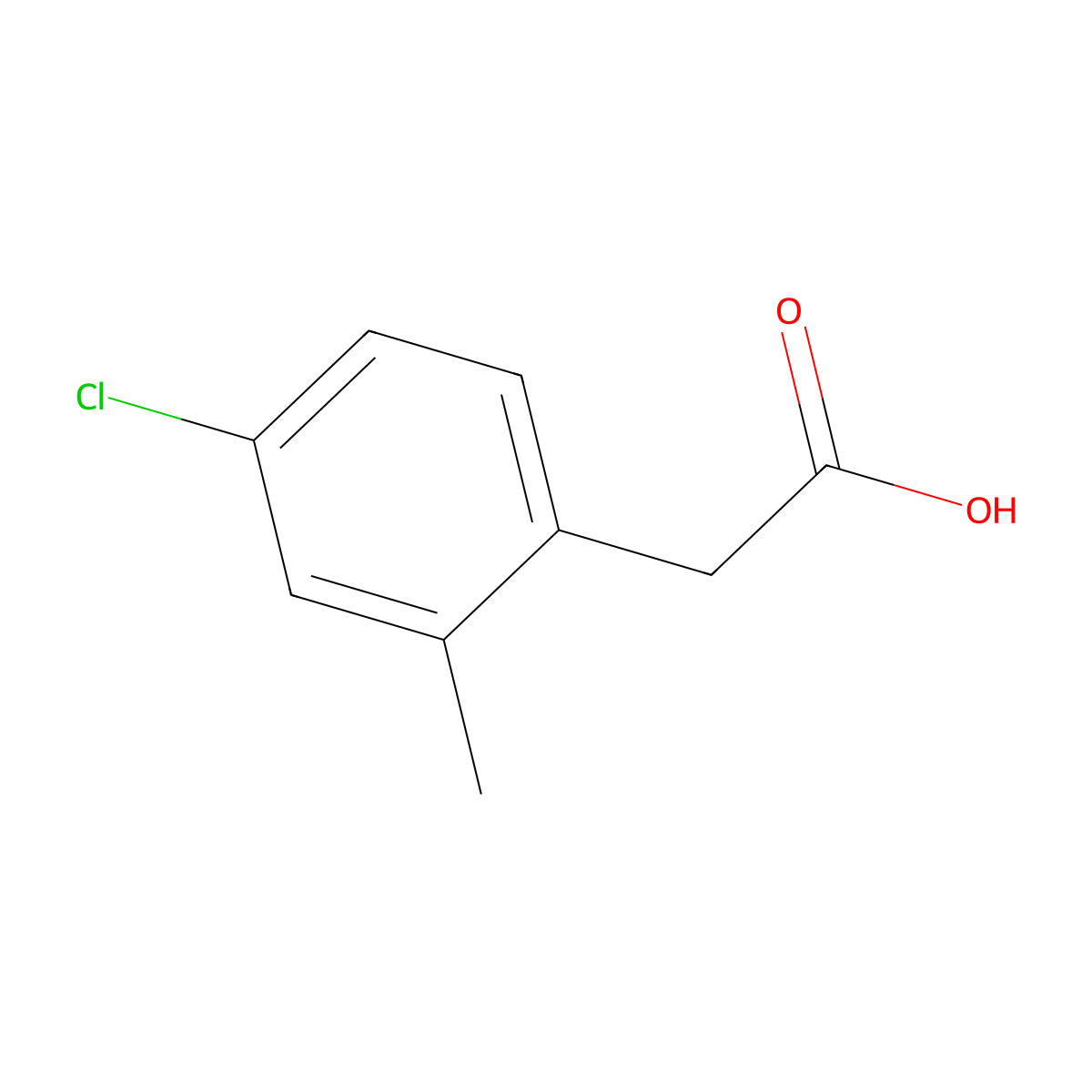2-(4-Chloro-2-methylphenyl)acetic acid molecular structure, CAS 614-81-3