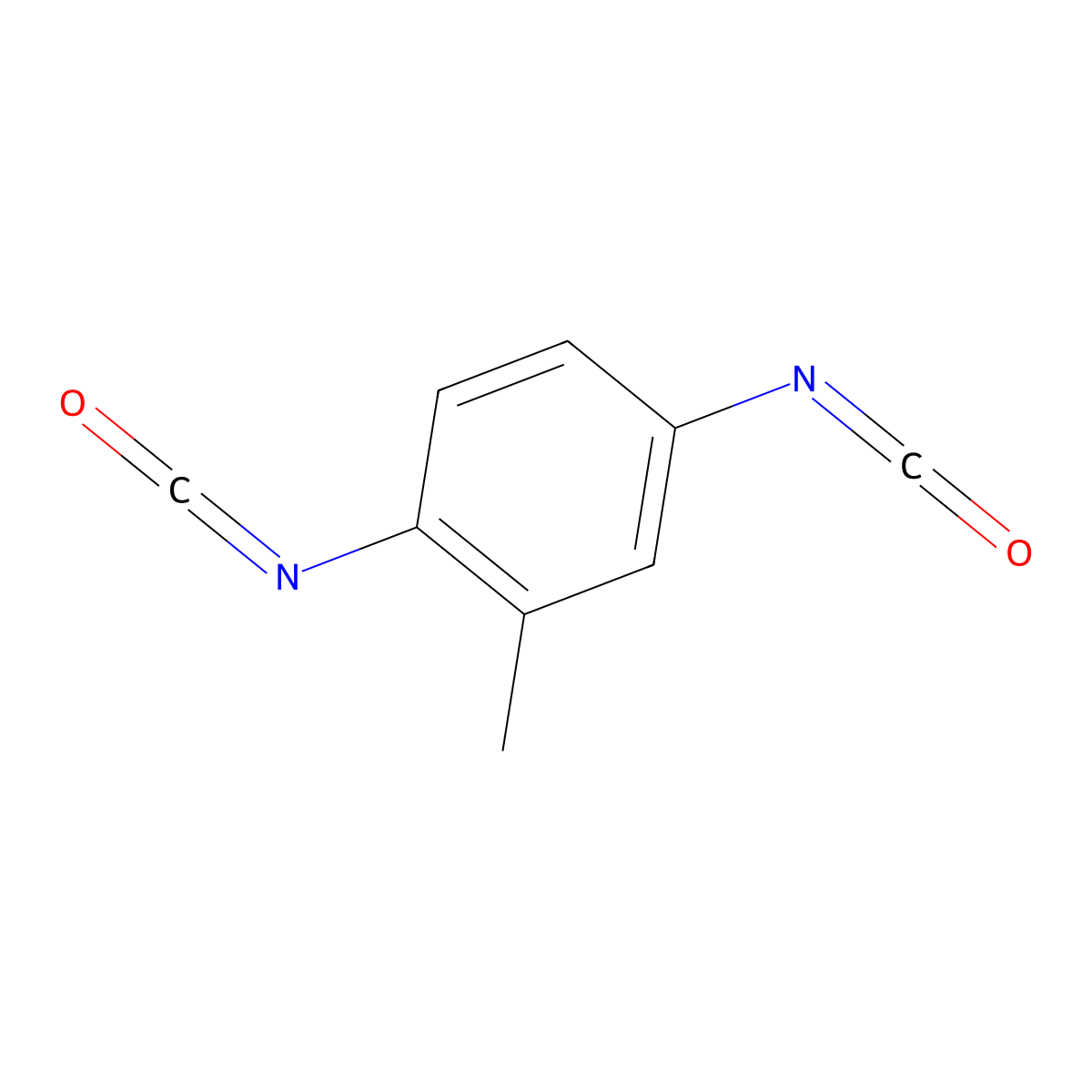 Tolylene 2,5-diisocyanate molecular structure, CAS 614-90-4