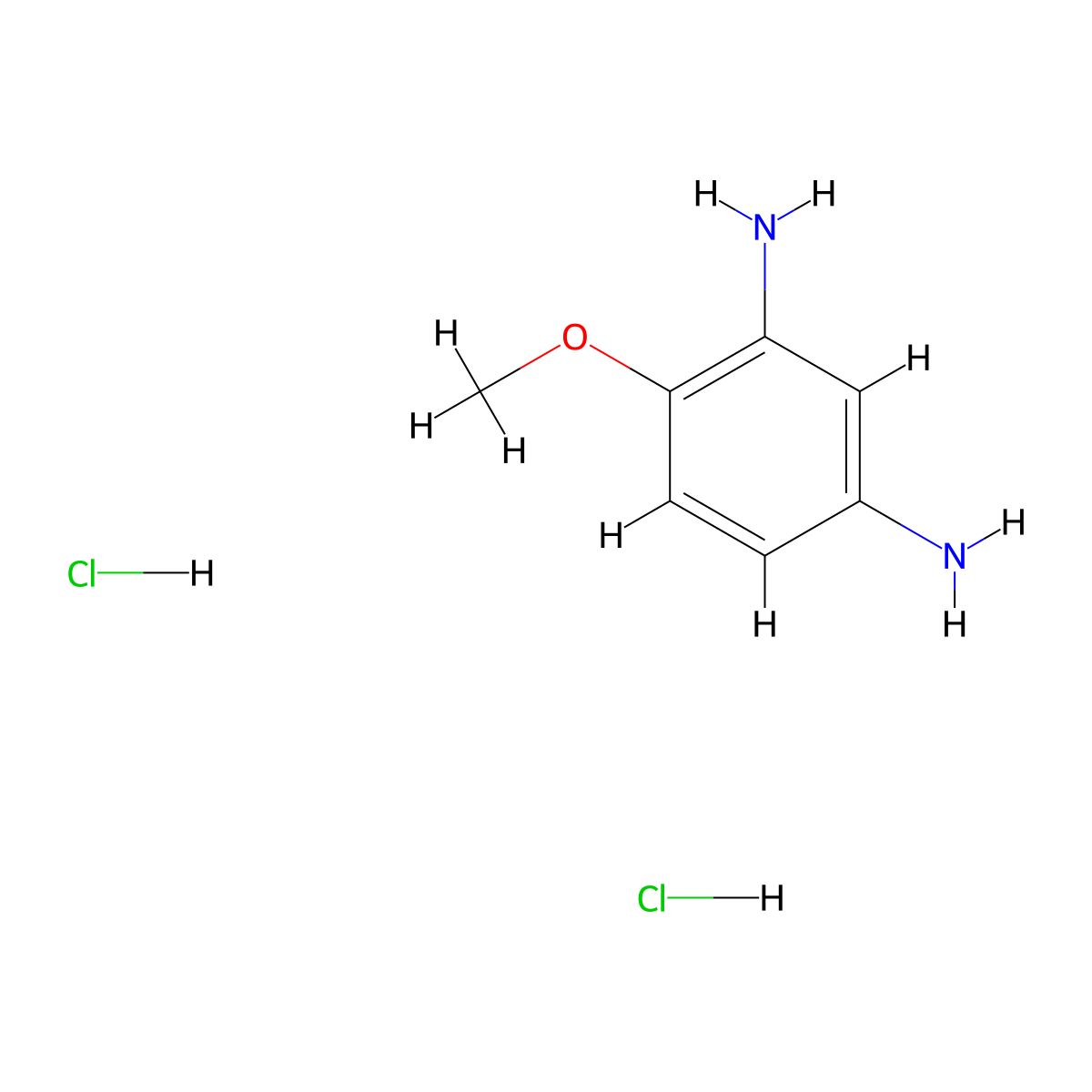 2,4-Diaminoanisole Dihydrochloride molecular structure, CAS 614-94-8