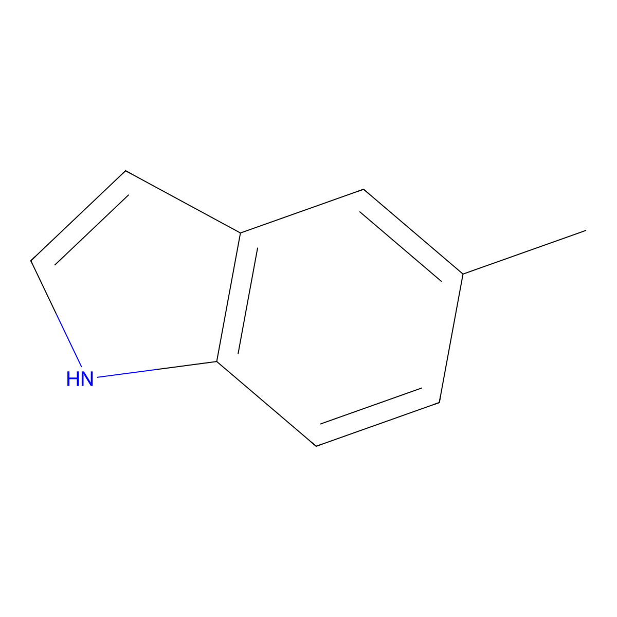 5-Methylindole molecular structure, CAS 614-96-0
