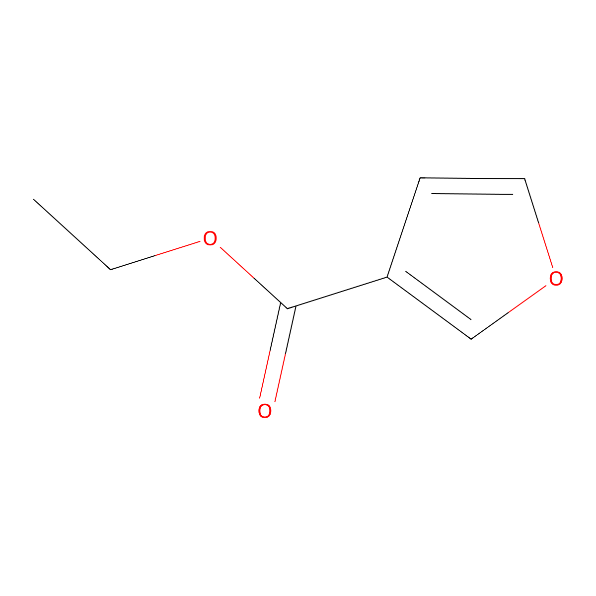 Ethyl 3-furoate molecular structure, CAS 614-98-2
