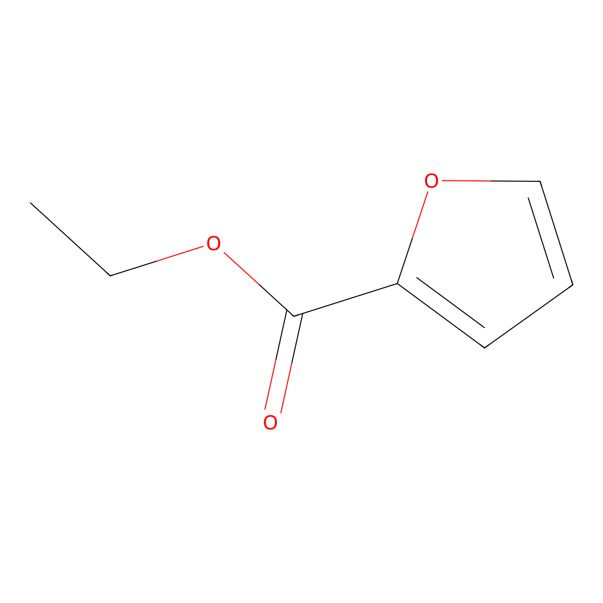 Ethyl 2-furoate molecular structure, CAS 614-99-3