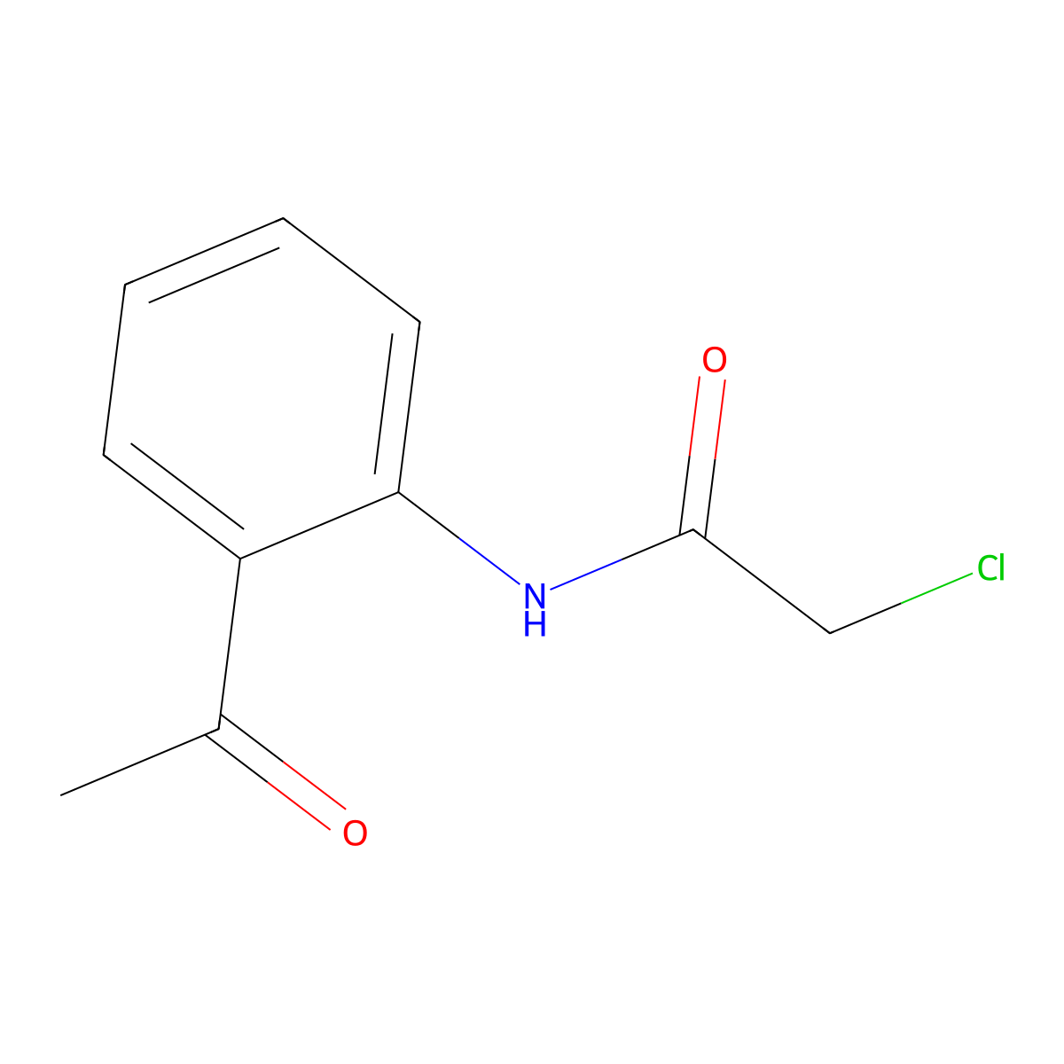 N-(2-acetylphenyl)-2-chloroacetamide molecular structure, CAS 6140-11-0