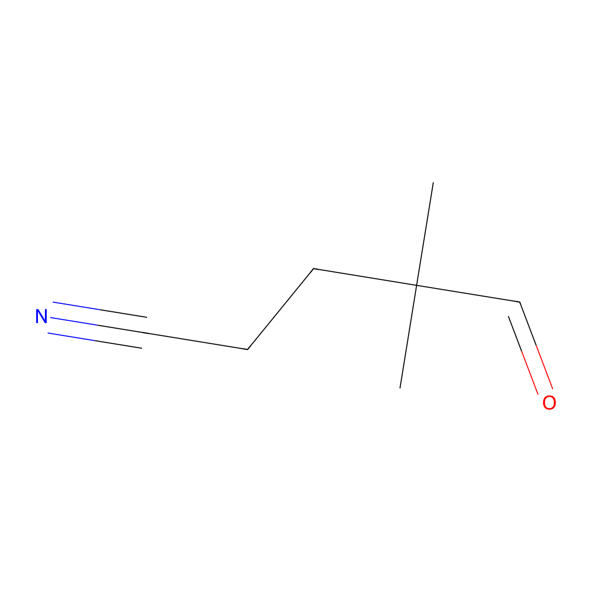 4-Formyl-4-methylvaleronitrile molecular structure, CAS 6140-61-0
