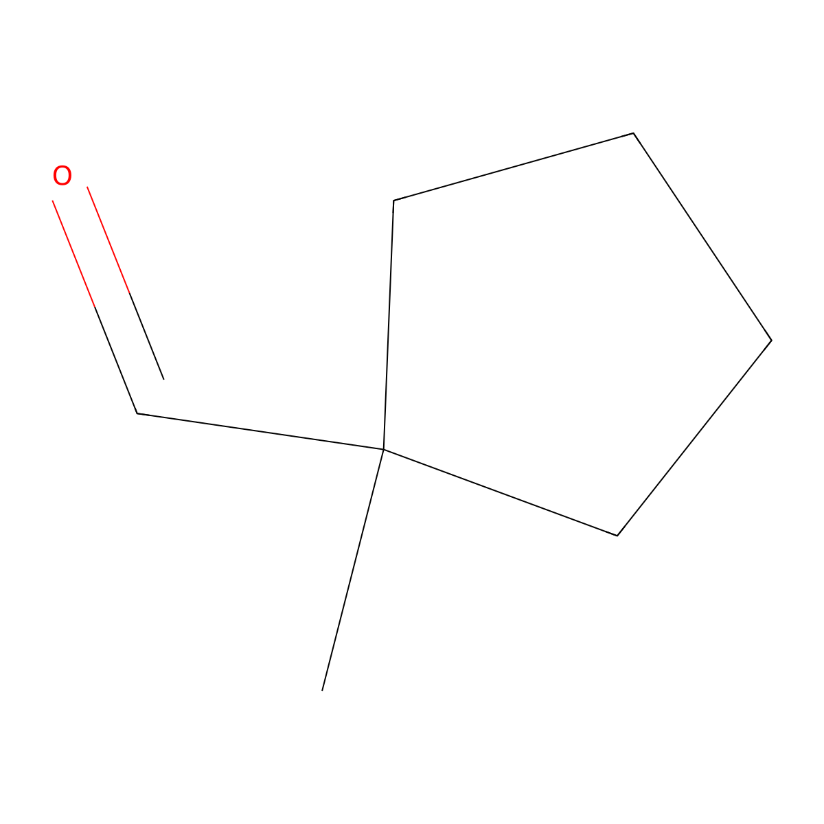 1-Methylcyclopentane-1-carbaldehyde molecular structure, CAS 6140-63-2