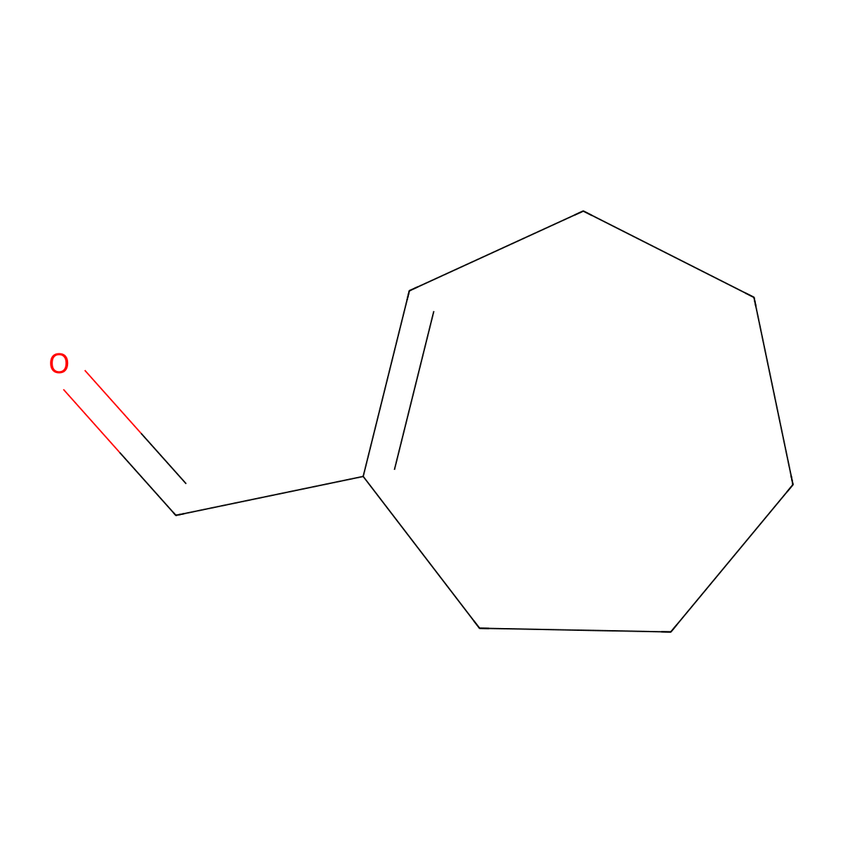 1-Cycloheptene-1-carboxaldehyde molecular structure, CAS 6140-67-6